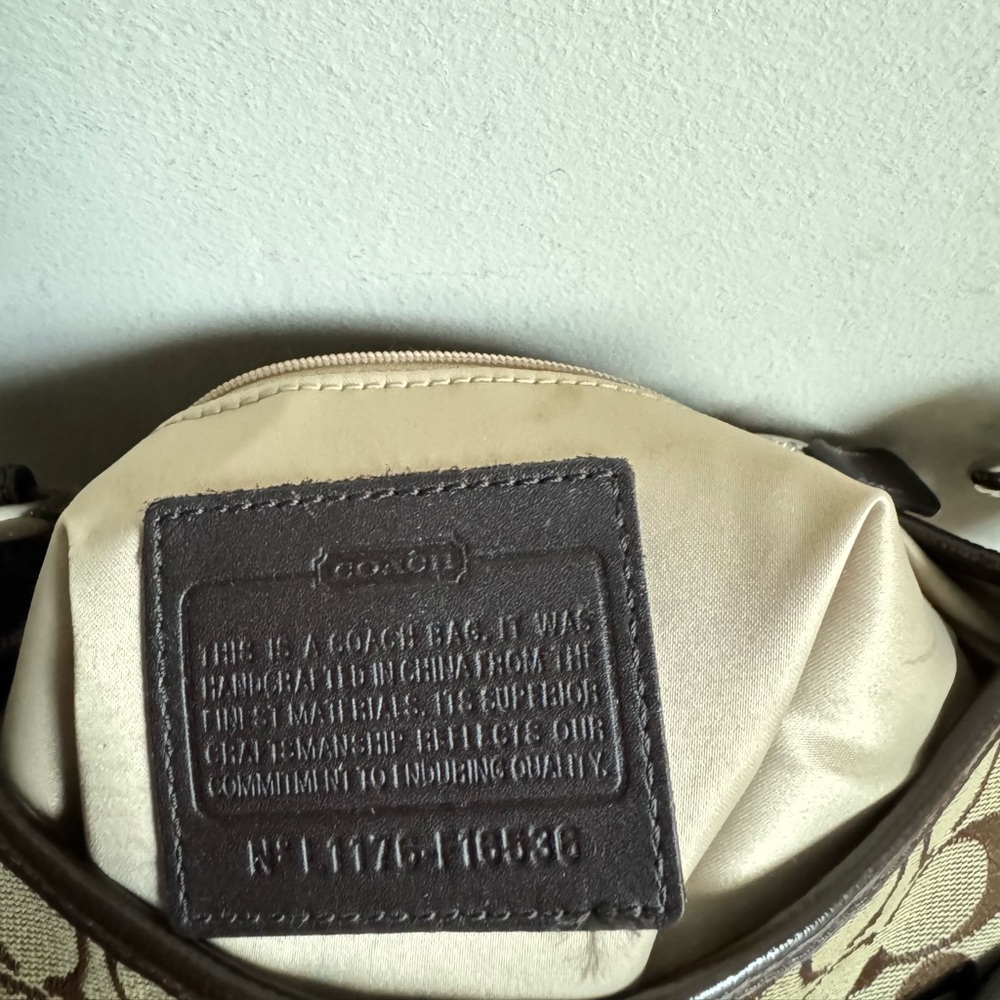 Coach Brown and Tan Signature Crossbody Bag - Picture 6 of 6